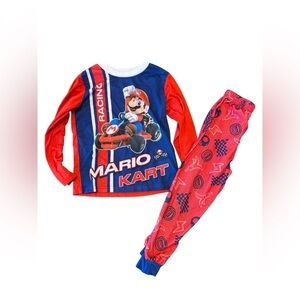 Mario Kart Kids Pajamas - Red and Blue